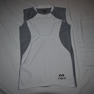 McDavid Hex Compression Baseball Sternum Shirt, White/Gray, Youth Medium