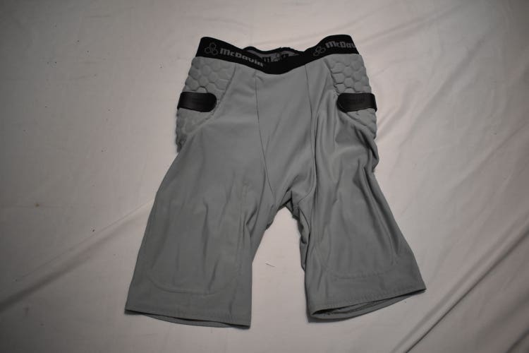 McDavid Men's Hex Compression Shorts, 3 Hex Pads, Gray, Small