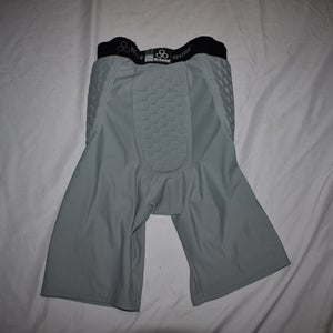 McDavid Men's Hex Compression Shorts, 3 Hex Pads, Gray, Small
