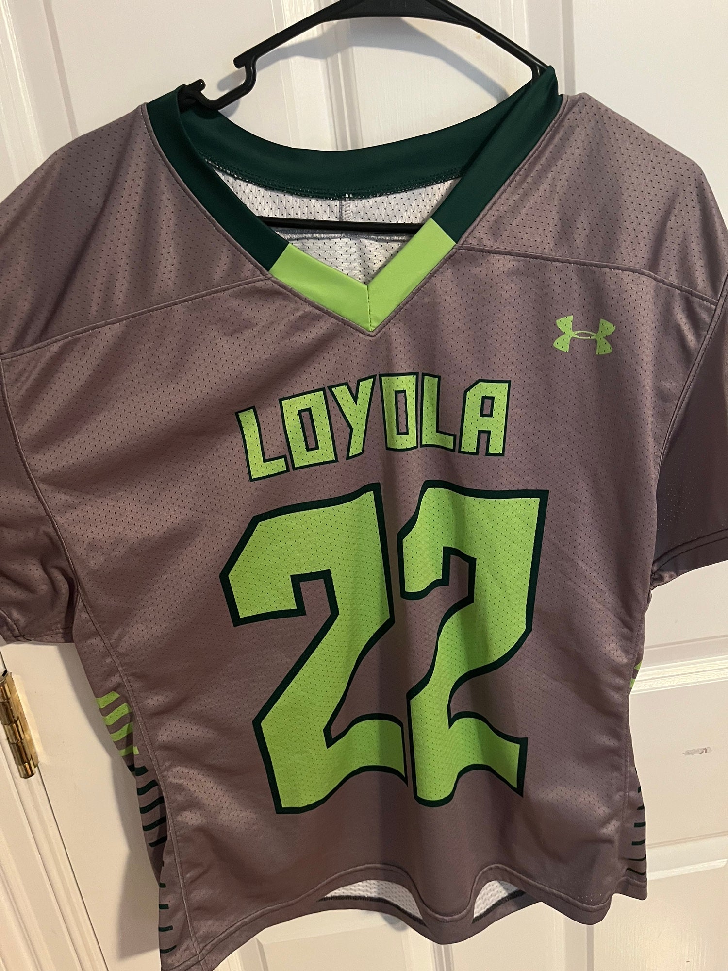 Men's Green Loyola Greyhounds Baseball Jersey