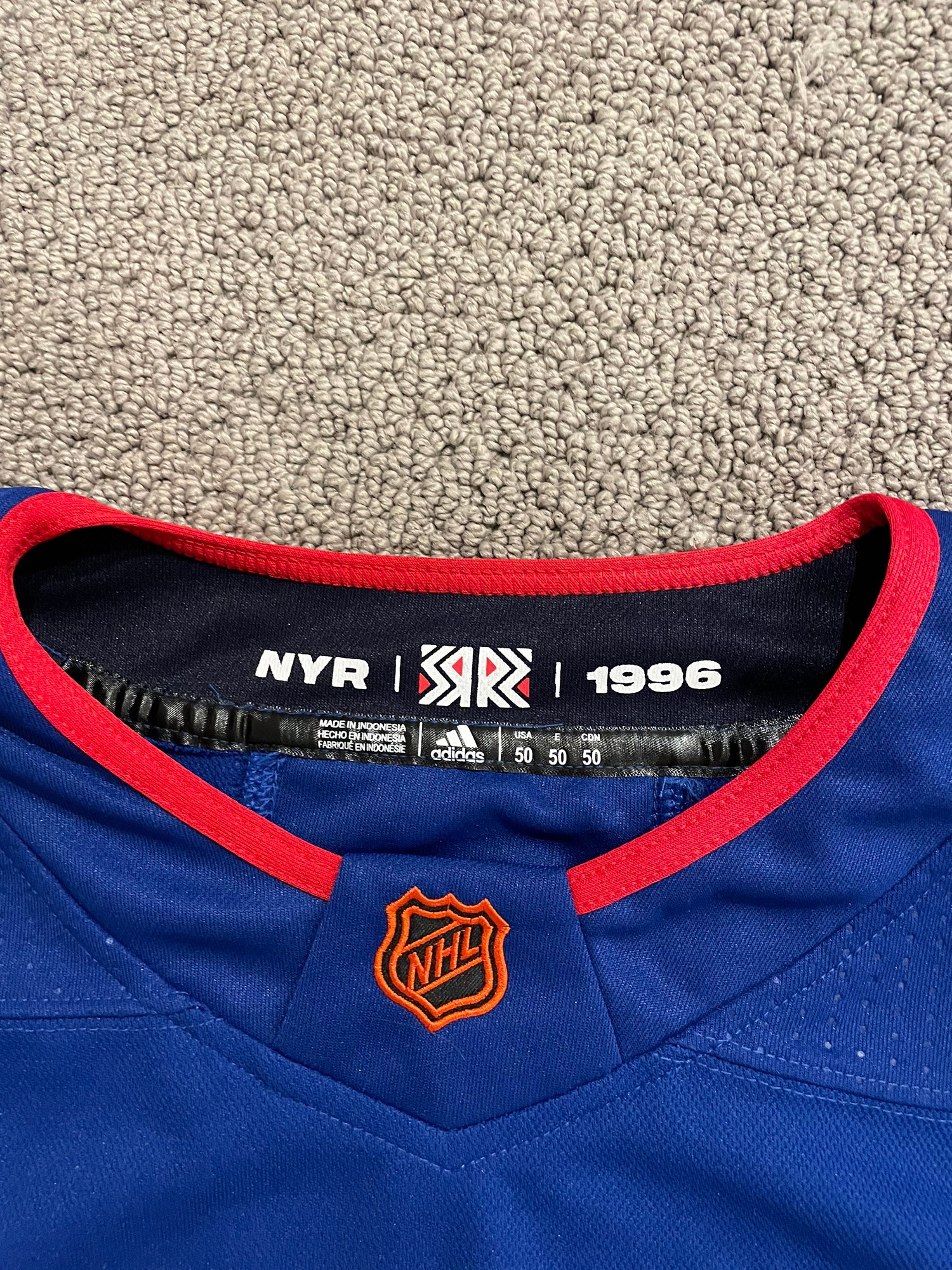 Adam Fox New York Rangers Autographed Blue Adidas Jersey