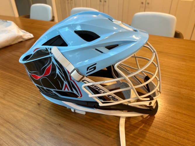 Light Blue Cascade S Helmet (DECALS CAN COME OFF)