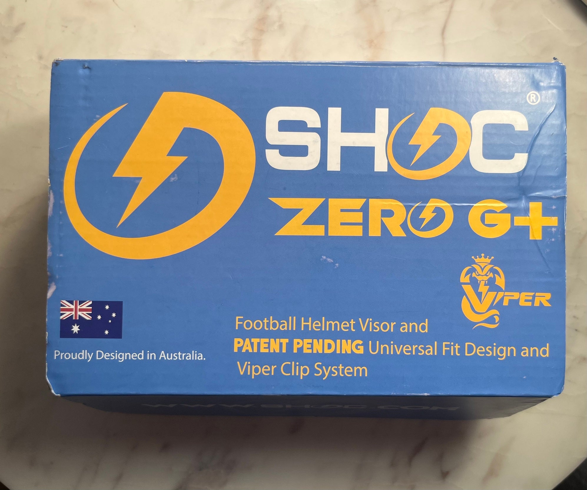 SHOC ZERO G+ Football Visor  Fits Ridddell Speedflex and Schutt F7