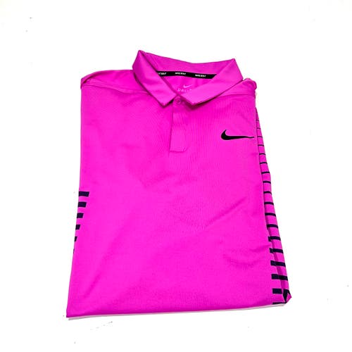 Nike Golf Polo Pink with Stripes - XL