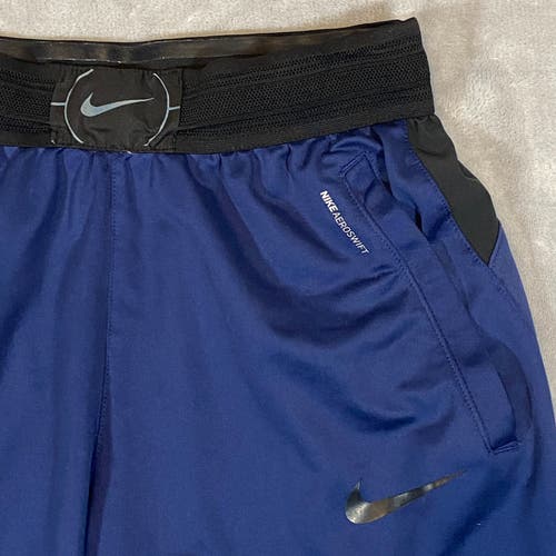 NIKE Aeroswift Shorts Mens Medium 9" Blue/Black Basketball Training Logo Pockets
