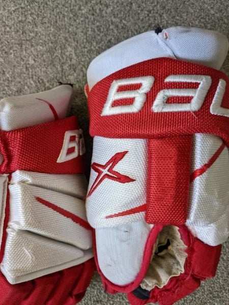 Used Boston University Bauer Vapor 2X Pro Gloves 13 Pro Stock