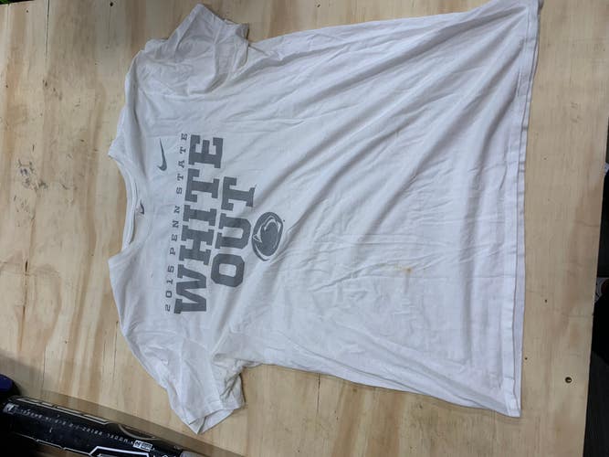 White Used XL Men's Nike 2015 Penn State White Out Shirt