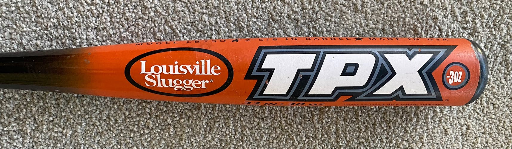 Louisville Slugger TPX Omaha 33/30 Mdl CB750 Orange Baseball Bat VIDEO