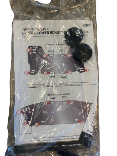 Schutt Splash Face Shield for Football Helmet  UPPER & LOWER 3 Pack