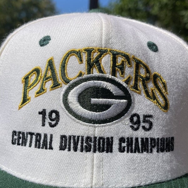 Green Bay Packers Vintage 1995 NFC Central Division Champions Snapback Hat  WOOL | SidelineSwap