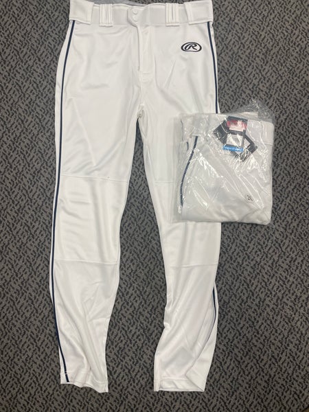 2-Pack Rawlings Launch Youth 2XL White/Navy Braid full length pant