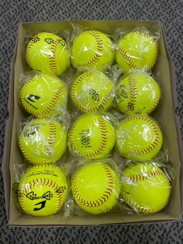Champro Dozen Slowpitch 12” 44 core 375 compression softballs