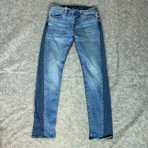 Levi Mens Jeans 29x32 Blue Denim Pant Two Toned Slim Casual Western Solid 511