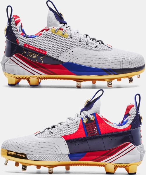 Under Armour Bryce Harper 4 Low Mens Metal Baseball Cleats, Comes