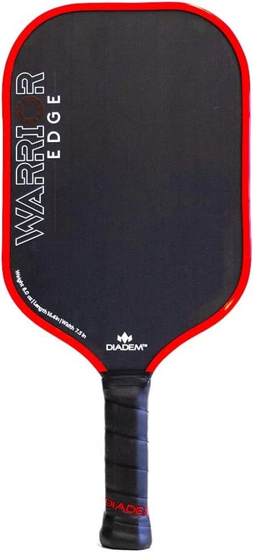 Diadem Warrior Edge Pickleball Paddle,Red/Black | Etched Carbon Face, 16mm...