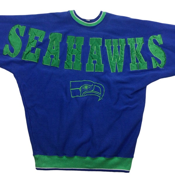 Vintage Embroidered Seattle Seahawks Sweatshirt (1990s)