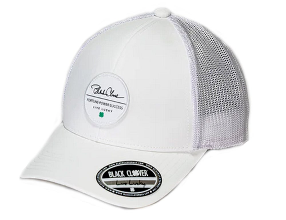 NEW Black Clover Live Lucky BC Flag White Adjustable Golf Snapback Hat ...