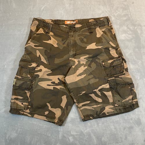 Lee Dungarees Camo Cargo Shorts Mens Size 36 Woodland 11" Tactical Flap Pockets