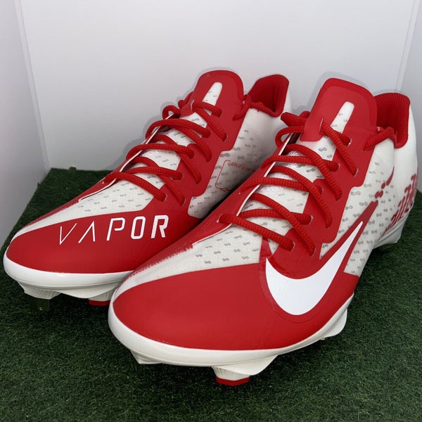 Nike, Shoes, Nike React Vapor Ultrafly Elite 3 Baseball Cleats Redwhite  Mens 3 Dc997600