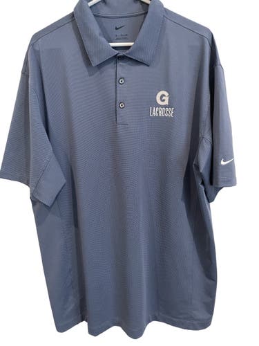 Georgetown Lacrosse Blue Gray Team Issued XL Men's Nike Polo Shirt