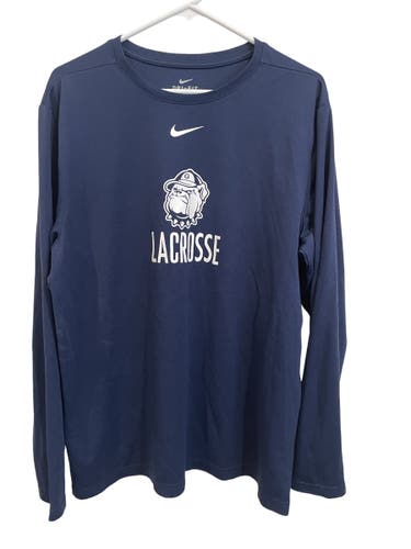 Georgetown Lacrosse Team Issued Blue XL Men's Nike Dri-Fit Shirt