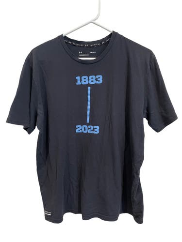 Hopkins Lacrosse Team Issued Black Used Large Men's Under Armour Shirt