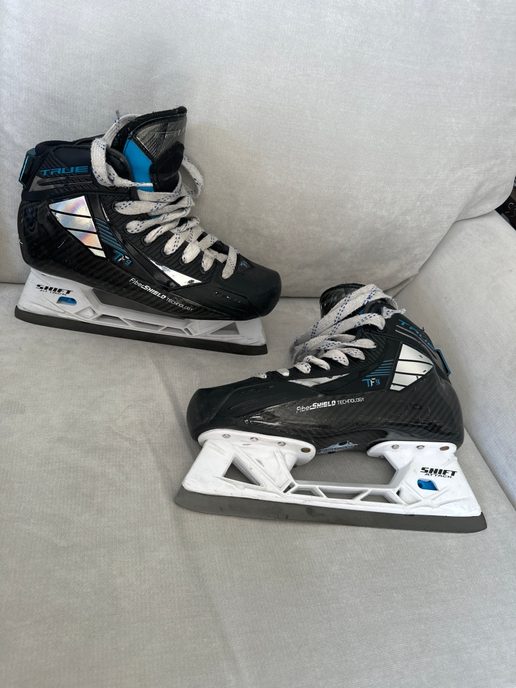 Used True Regular Width Size 8.5 TF9 Hockey Goalie Skates