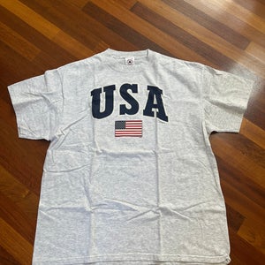 Vintage 1990’s USA Flag Gray T- Shirt XL - NEW