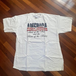 Vintage 1990’s USA America White T- Shirt XL - NEW