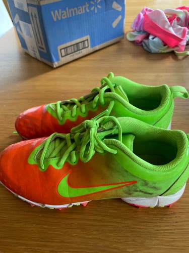 Orange Women's Molded Cleats Low Top