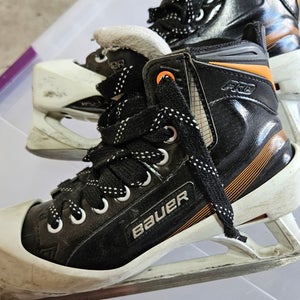 Junior Used Bauer Pro Hockey Goalie Skates Regular Width Size 6