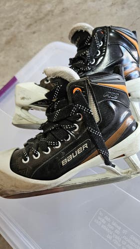 Junior Used Bauer Pro Hockey Goalie Skates Regular Width Size 6
