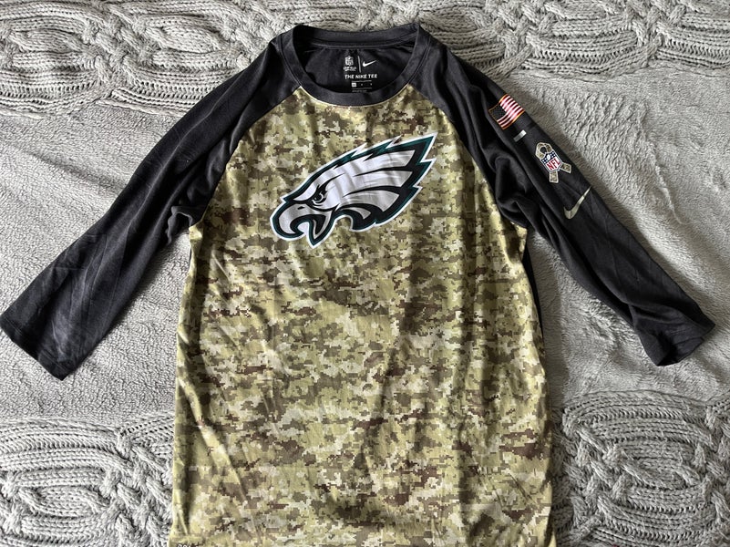 Philadelphia Eagles NFL Nike Salute to Service 3/4 Sleeve Shirt - Large