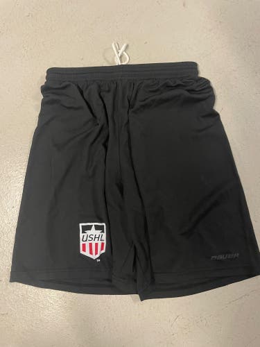 USHL Black Used Large Bauer Shorts