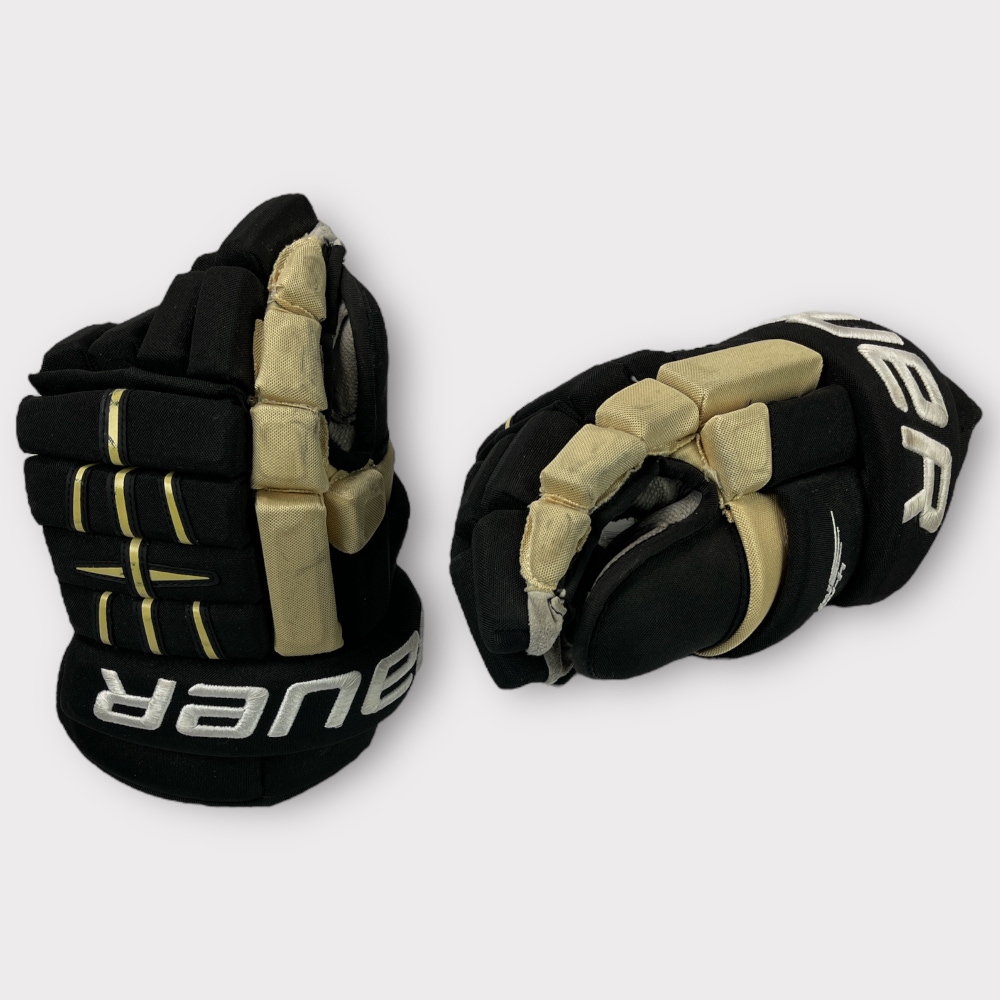 Pro Stock 13” Bauer 4-Roll Pro Hockey Gloves Pittsburgh Penguins Dupuis