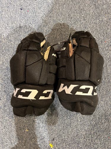 Used Charlotte Checkers CCM 14" Pro Stock HGTKPP Gloves #16