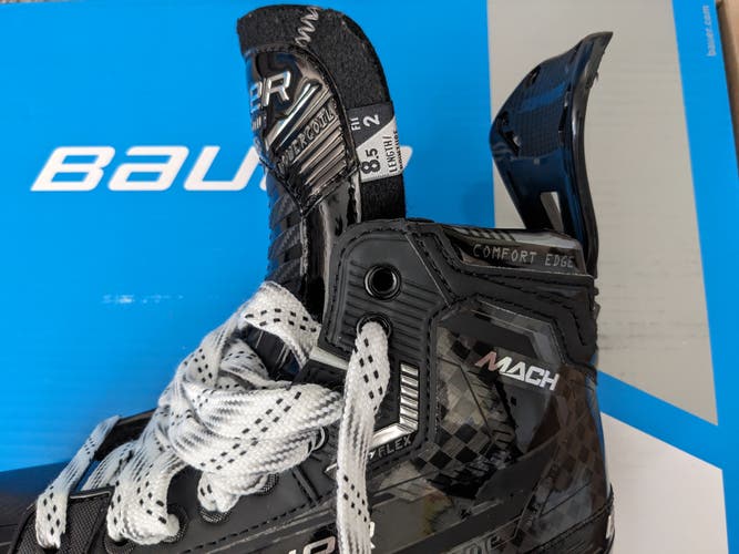 Senior New Bauer Supreme Mach Hockey Skates with TI Steel 8.5 Fit 2