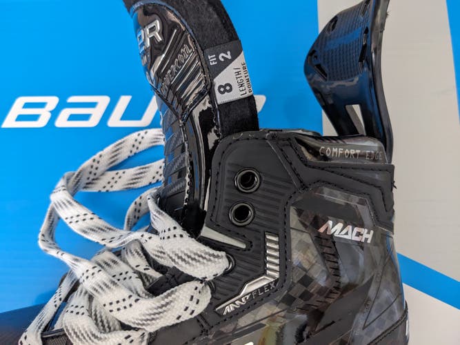 Senior New Bauer Supreme Mach Hockey Skates with TI Steel 8 Fit 2