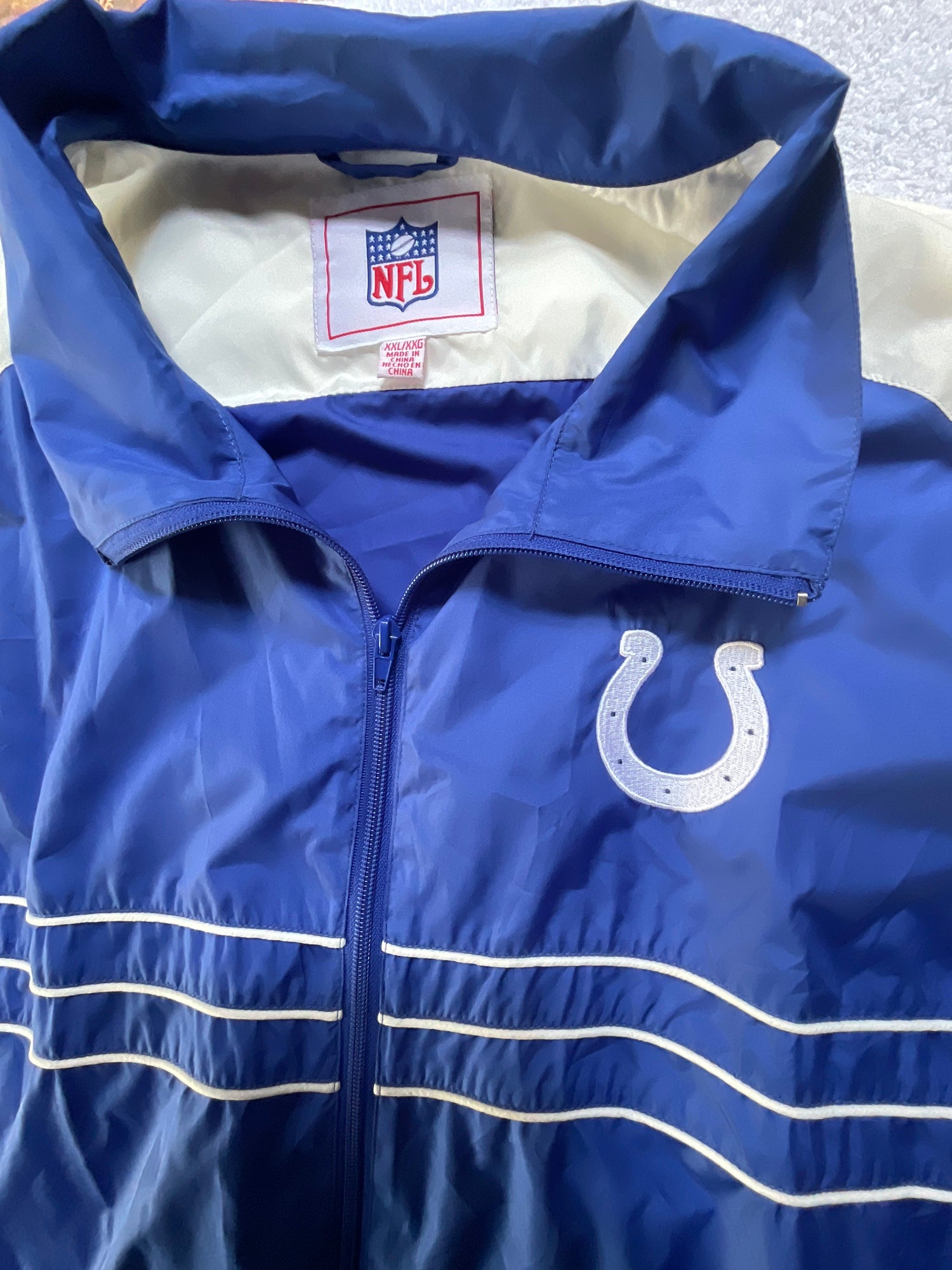 VINTAGE Reebok NFL SI Indianapolis Colts Mens Football Windbreaker Jacket  2XL