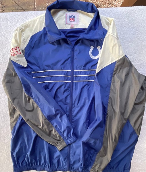 VINTAGE Reebok NFL SI Indianapolis Colts Mens Football Windbreaker Jacket  2XL