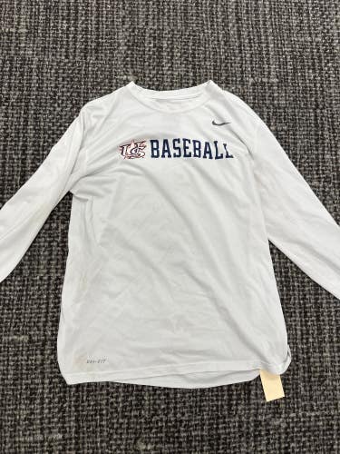 White Used Large Men's Nike US Baseball Dri-Fit Shirt