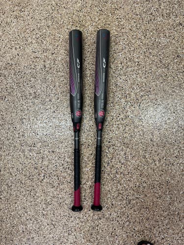 TWO DeMarini CF Fastpitch Softball Bats, Composite (-11) 17 oz 28" CF Bat