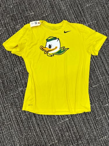 Yellow Used XL Men's Nike Oregon Dri-Fit Shirt