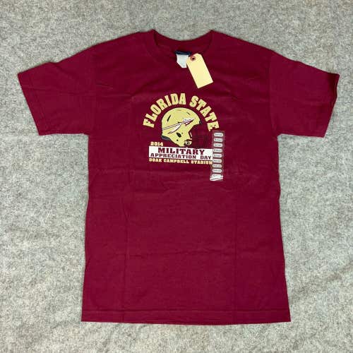 Florida State Seminoles Mens Shirt Small Maroon Gold Tee College NCAA Football
