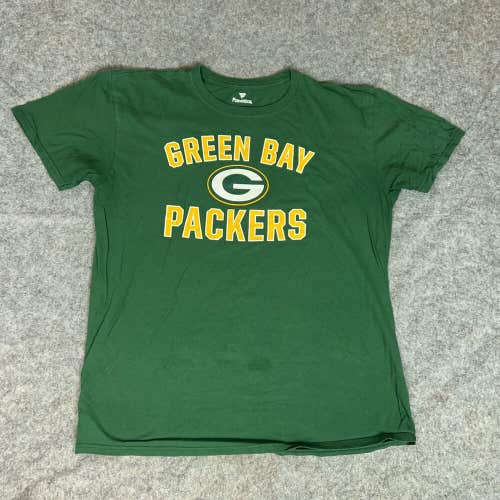 Green Bay Packers Mens Shirt Extra Large Green White Short Sleeve NFL Football ^
