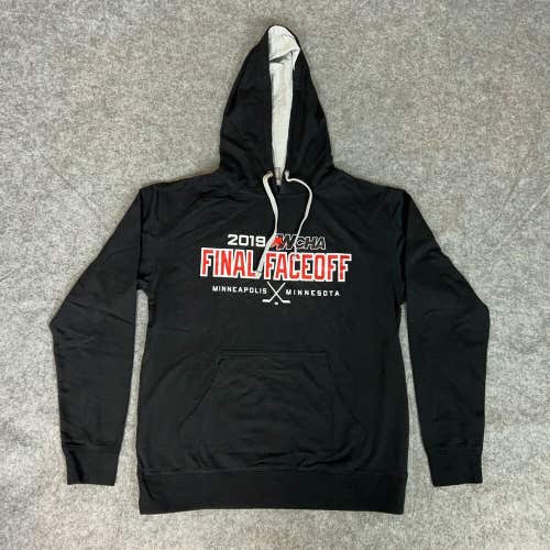 WHCA Hockey Mens Sweatshirt Medium Black Hoodie Sweater Championship NCAA Ice