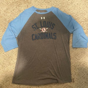 St. Louis Cardinals Nike Dri-Fit T-Shirt Mens Medium Grey CARDINALS NATION  Adult
