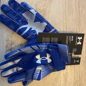 Blue Youth Large Under Armour F8 Gloves