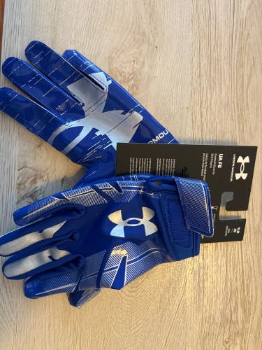 Blue Youth Large Under Armour F8 Gloves