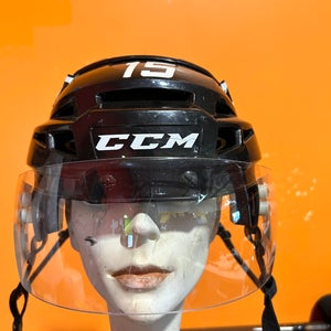 Used Charlotte Checkers Small CCM Pro Stock Vector V08 Helmet #15